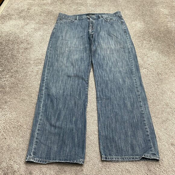 Sean John Vintage Y2K Embroidered Denim Jeans Mens 38 Blue Medium Wash Cotton.